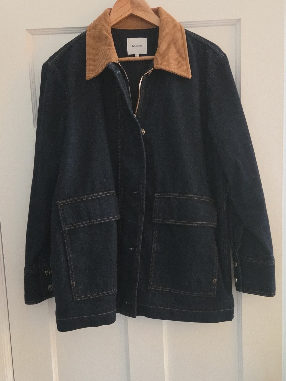 Reformation Archer Denim Barn Jacket